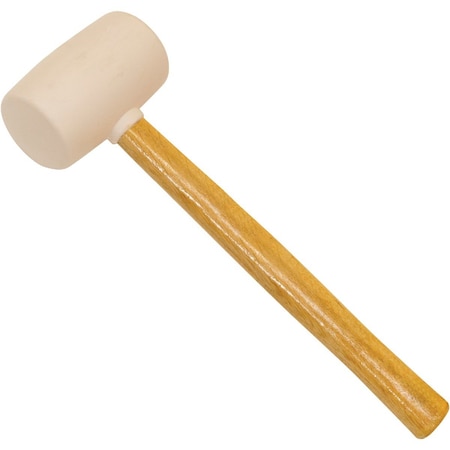Great Neck 16 Oz. White Rubber Mallet with Wood Handle RMW16